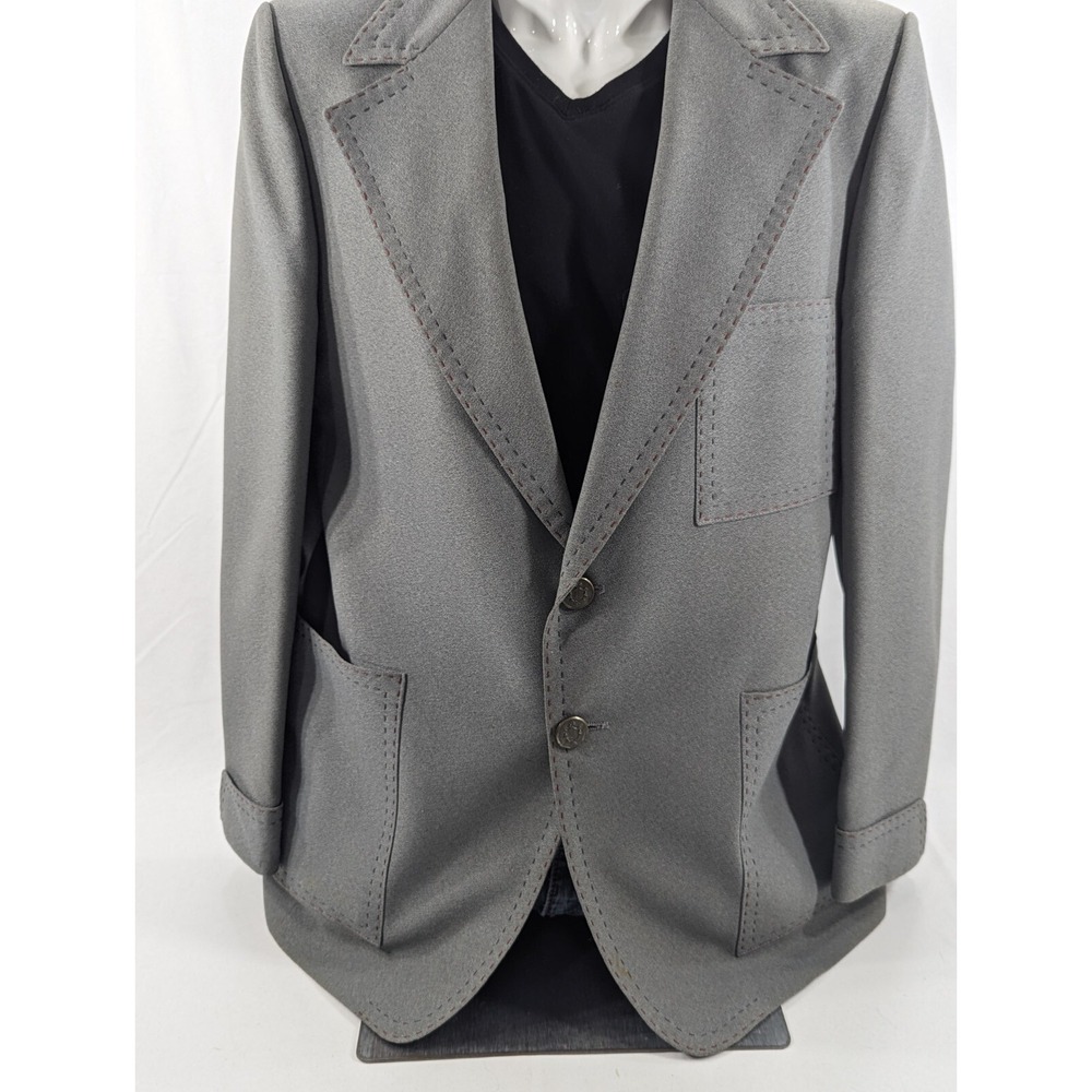 Vitg Ratner Clothing Polyester 70s Mens Blazer Sports Suit‎ Jacket 43R SLIM